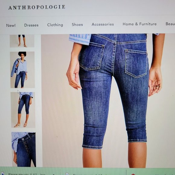 Pilcro Button-Fly High-Rise Denim Legging Brand new/never worn - Picture 3 of 6